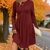 💎🧶 New Arrivals – Long-Sleeved Knit Midi Dress