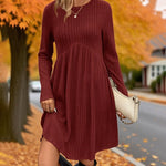 💎🧶 New Arrivals – Long-Sleeved Knit Midi Dress