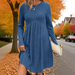 💎🧶 New Arrivals – Long-Sleeved Knit Midi Dress