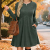 💎🧶 New Arrivals – Long-Sleeved Knit Midi Dress