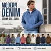 Casual Half-Zip Denim Jacket
