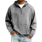 Casual Half-Zip Denim Jacket