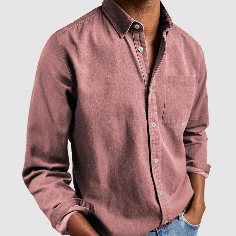 Men's cotton shirt - Pink