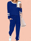 Solid Long Sleeve Pullover Drawstring Pants Set