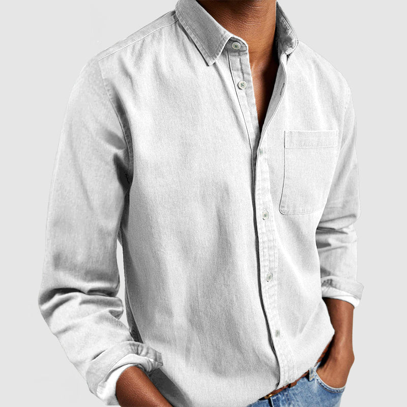 Men's cotton shirt - White