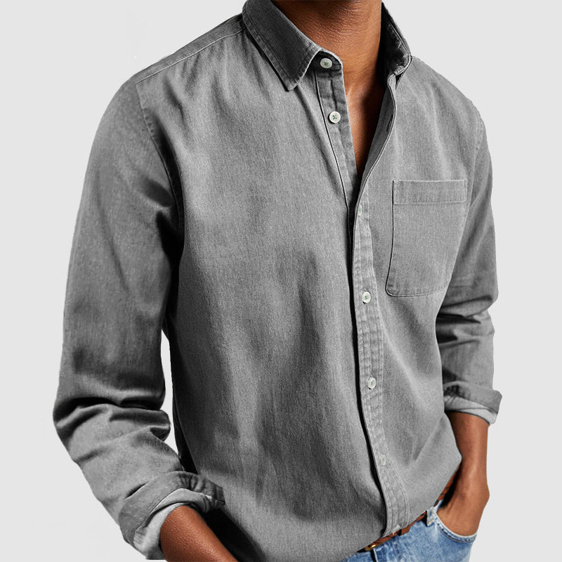Men's cotton shirt - Grey