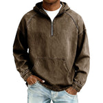 Casual Half-Zip Denim Jacket