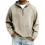 Casual Half-Zip Denim Jacket