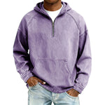Casual Half-Zip Denim Jacket