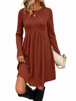 💎🧶 New Arrivals – Long-Sleeved Knit Midi Dress